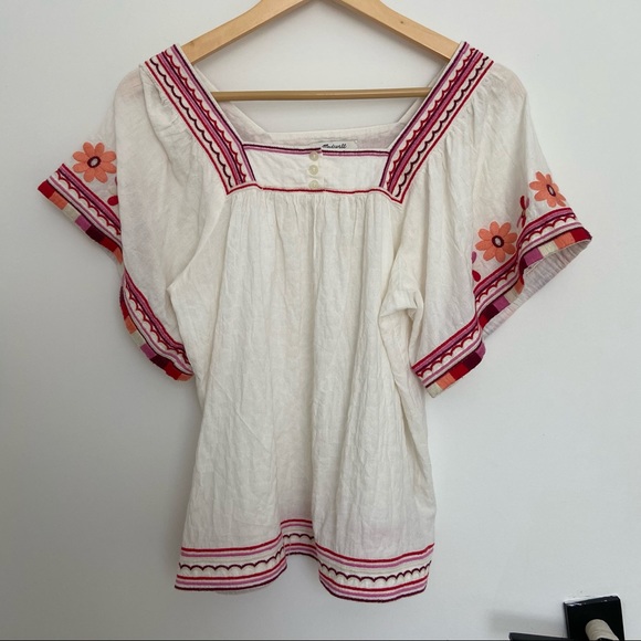 Madewell Embroidered Sandblossom Top XXS - Picture 3 of 7